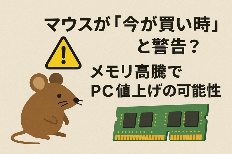 マウスの警告、メモリ高騰でPC値上げ！？