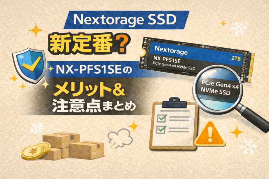 Nextorage SSDの新定番？NX-PFS1SEのメリット＆注意点まとめ