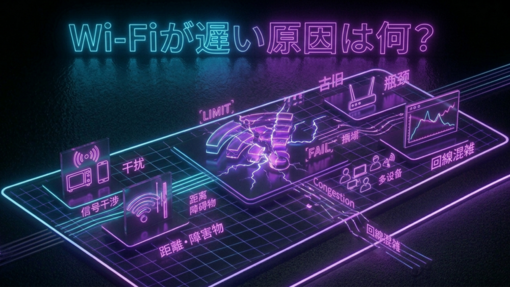 wifiが遅い原因は何？