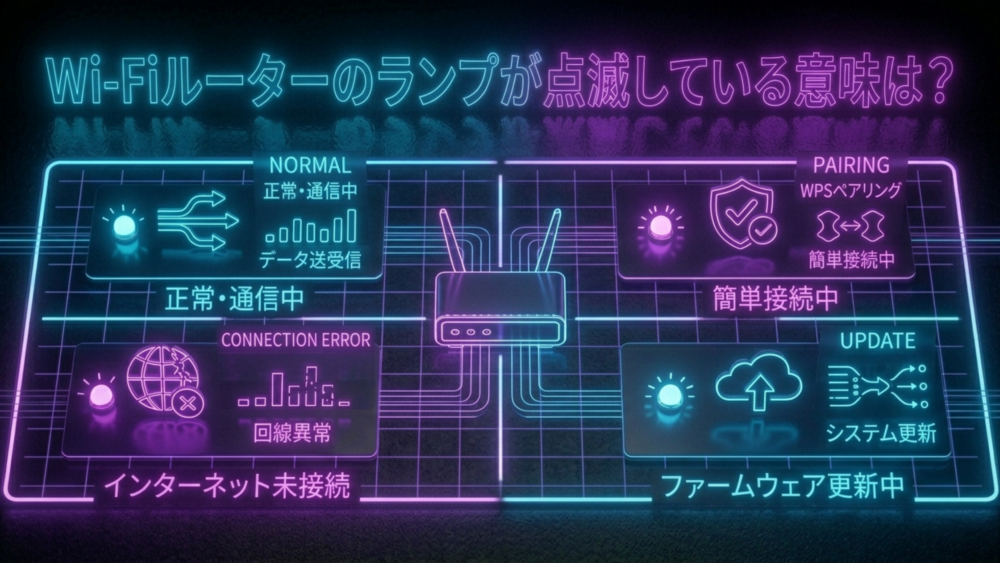 ルーターのランプが点滅している意味は？
