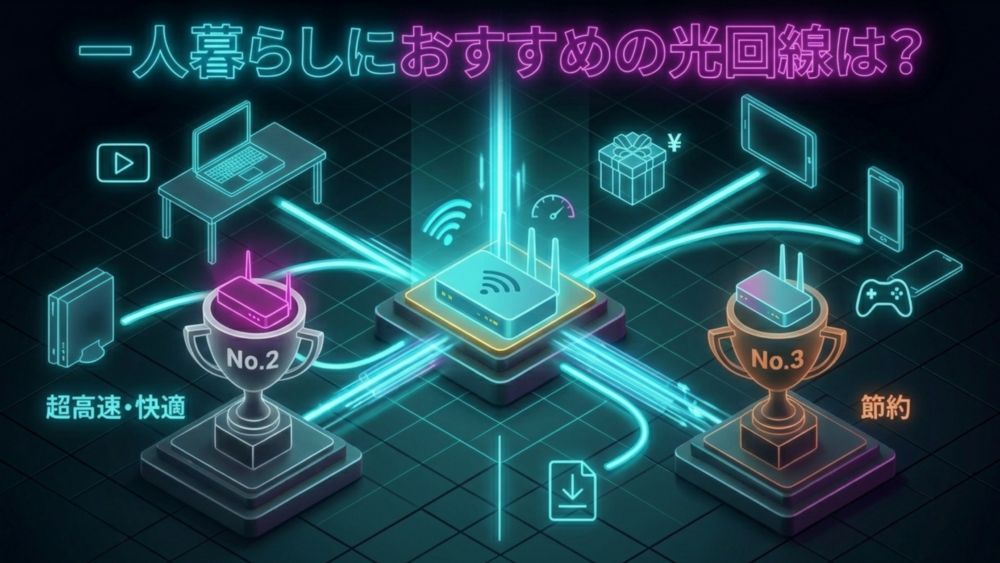 一人暮らしにおすすめの光回線