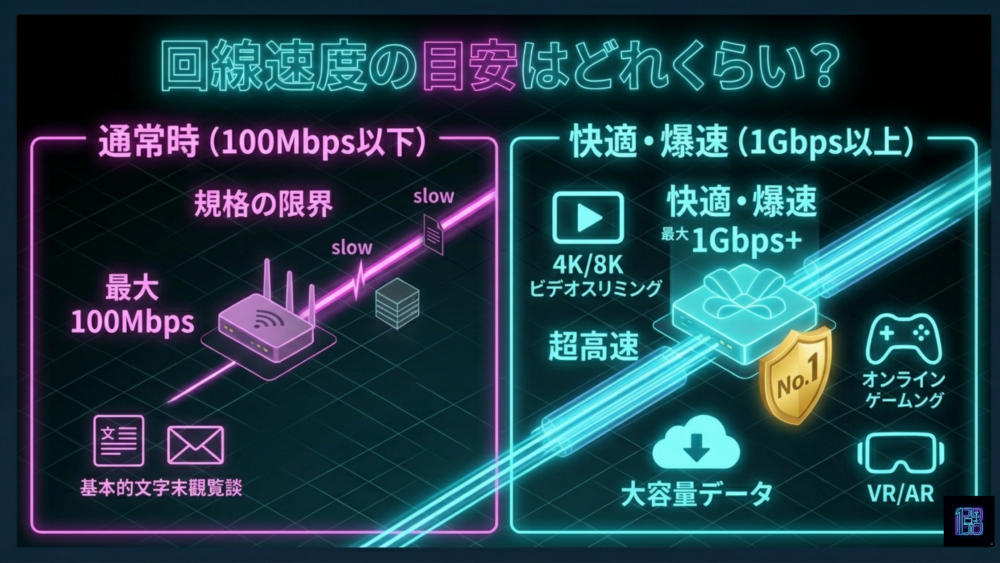 回線速度の目安はどれくらい？