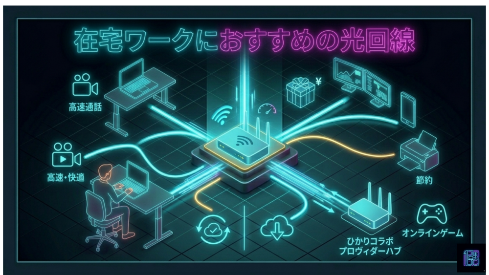 在宅ワークにおすすめの光回線