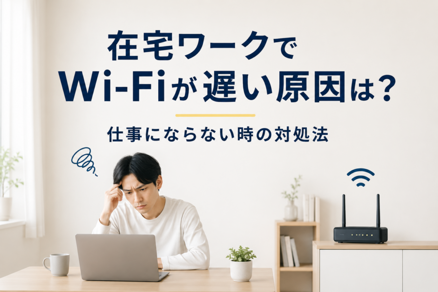 在宅ワークでWi-Fiが遅い原因は？仕事にならない時の対処法
