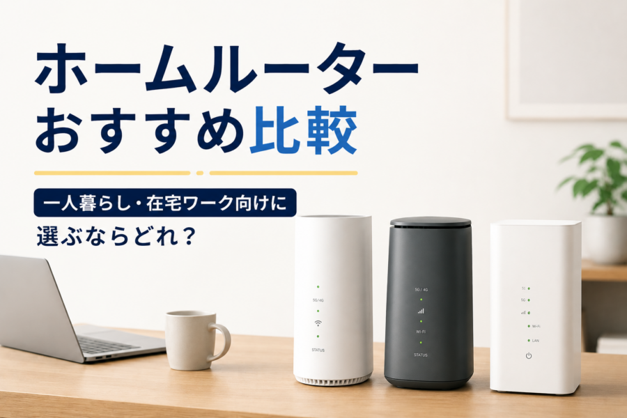 ホームルーターおすすめ比較｜一人暮らし・在宅ワーク向けに選ぶならどれ？