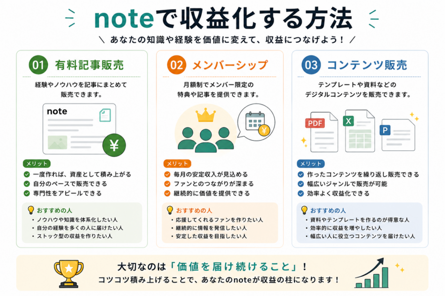 noteで収益化する方法