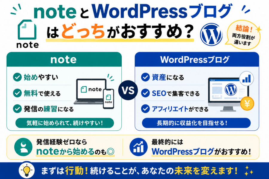 noteとWordPressブログ比較
