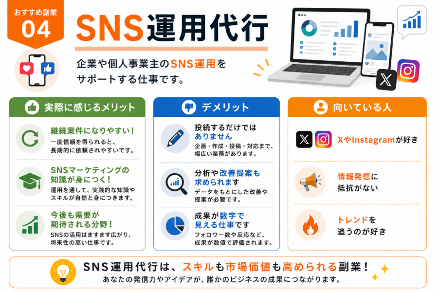 おすすめ副業04SNS運用代行