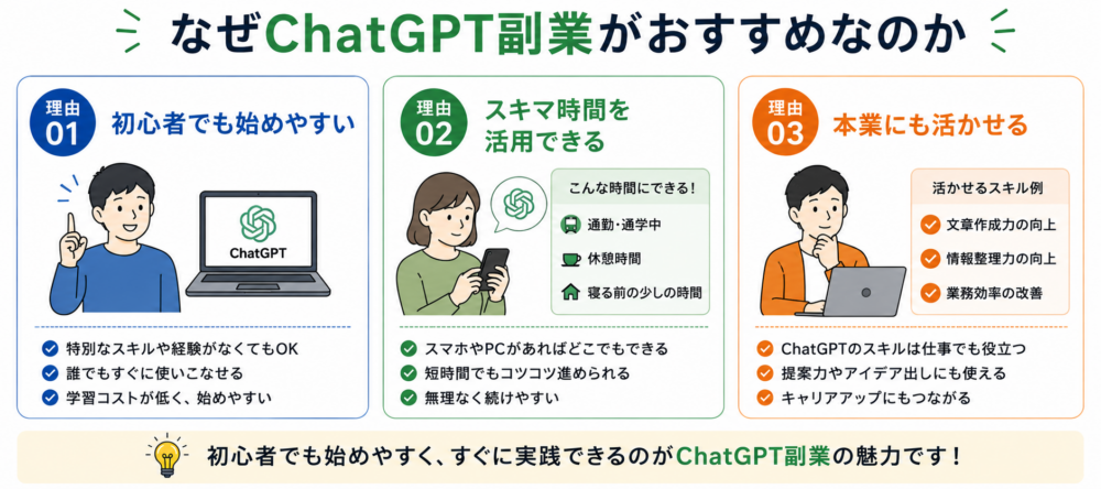 なぜChatGPT副業がおすすめなのか