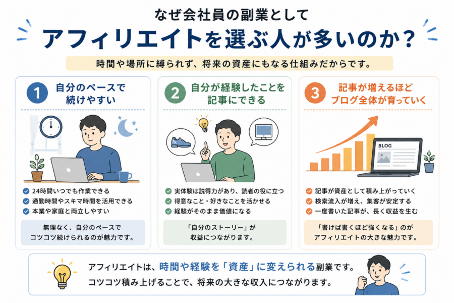 アフィリエイトを選ぶ理由