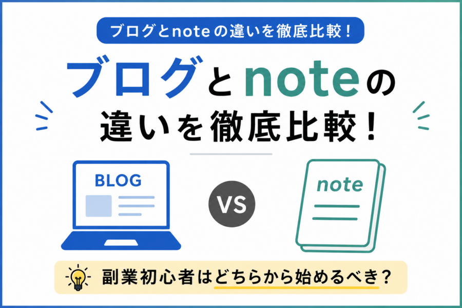 ブログとnoteの違いを比較
