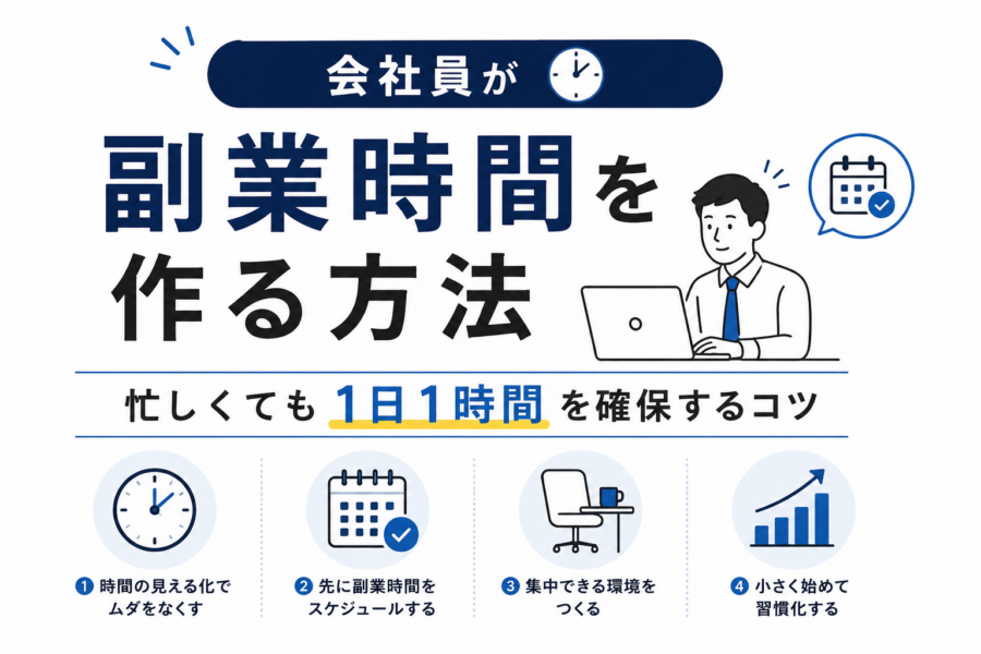 会社員が副業時間を作る方法