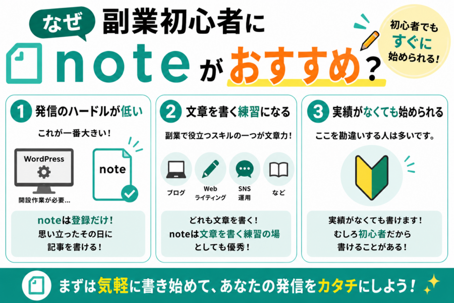 副業初心者向けnoteの活用法