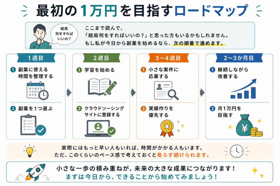 最初の１万円を目指すロードマップ